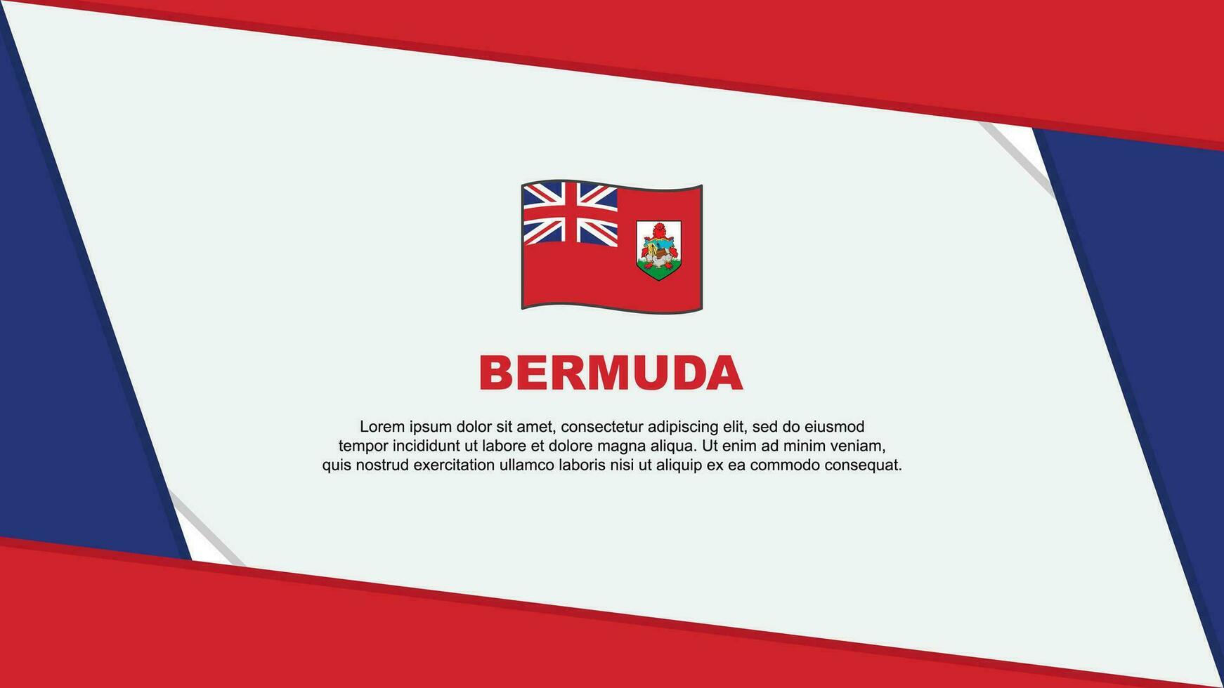 Bermuda Flag Abstract Background Design Template. Bermuda Independence Day Banner Cartoon Vector Illustration. Bermuda Independence Day
