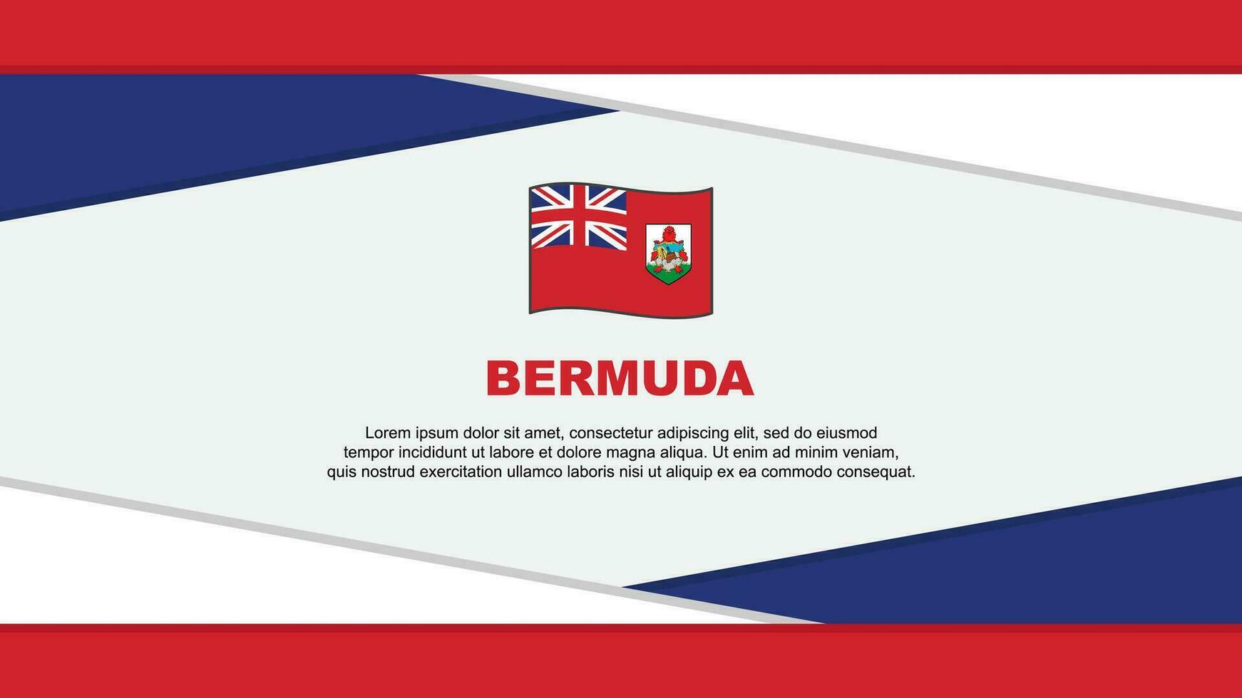 Bermuda Flag Abstract Background Design Template. Bermuda Independence Day Banner Cartoon Vector Illustration. Bermuda Vector