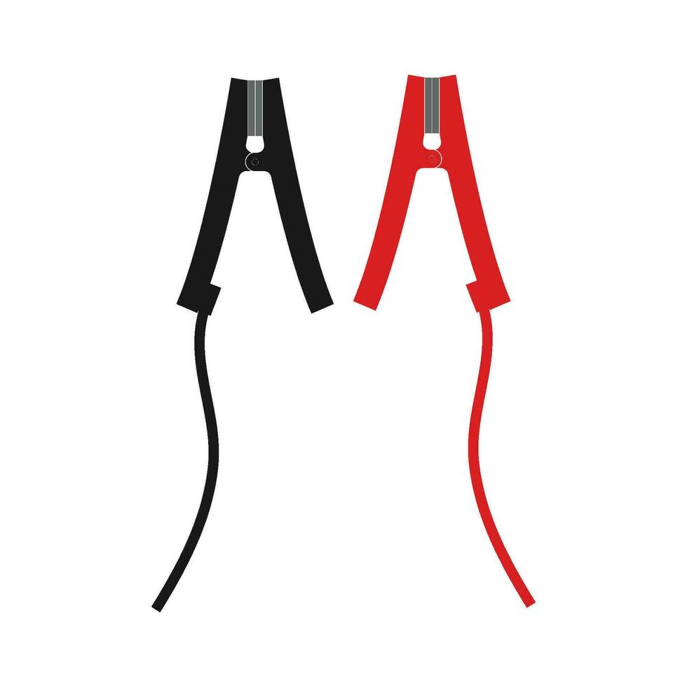 Car Battery power jumper cable icon vector