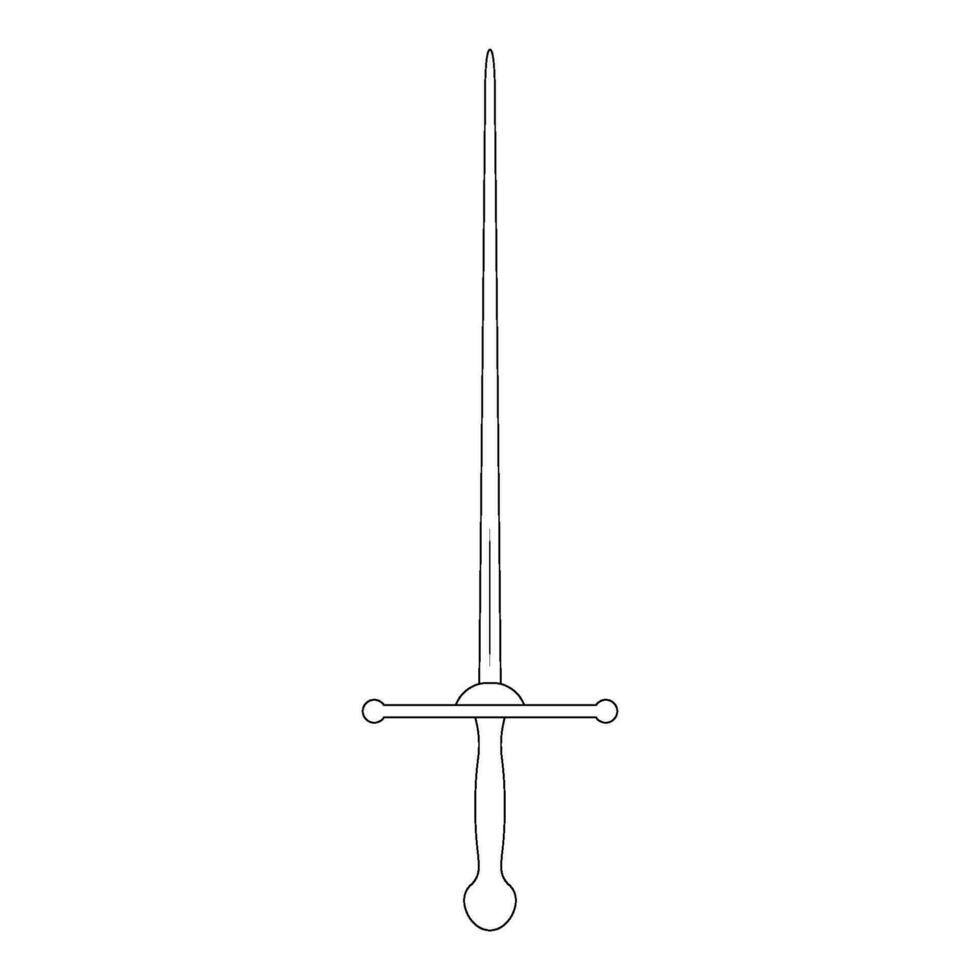 fencing sword icon vector