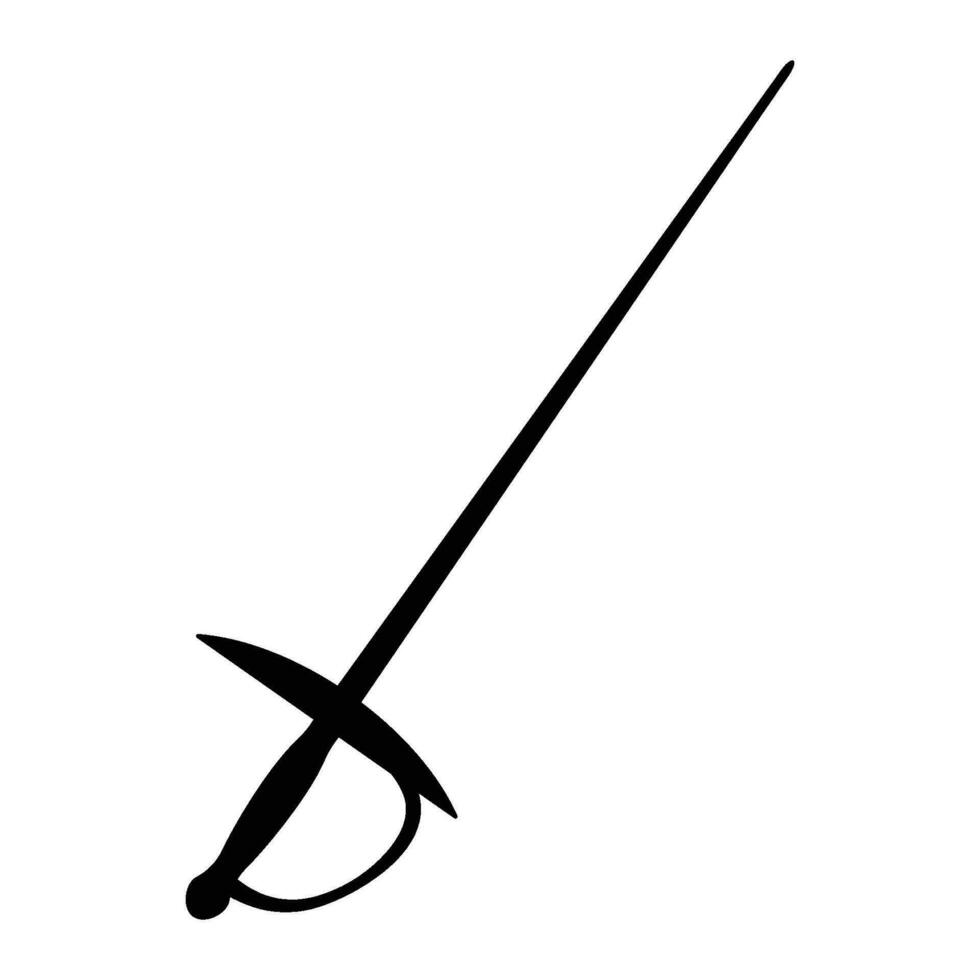 Esgrima espada icono vector