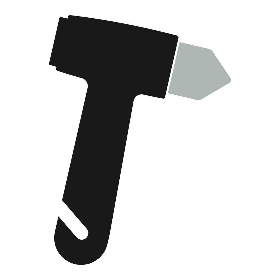 Emergency Hammer or Car Glass breaker icon vector