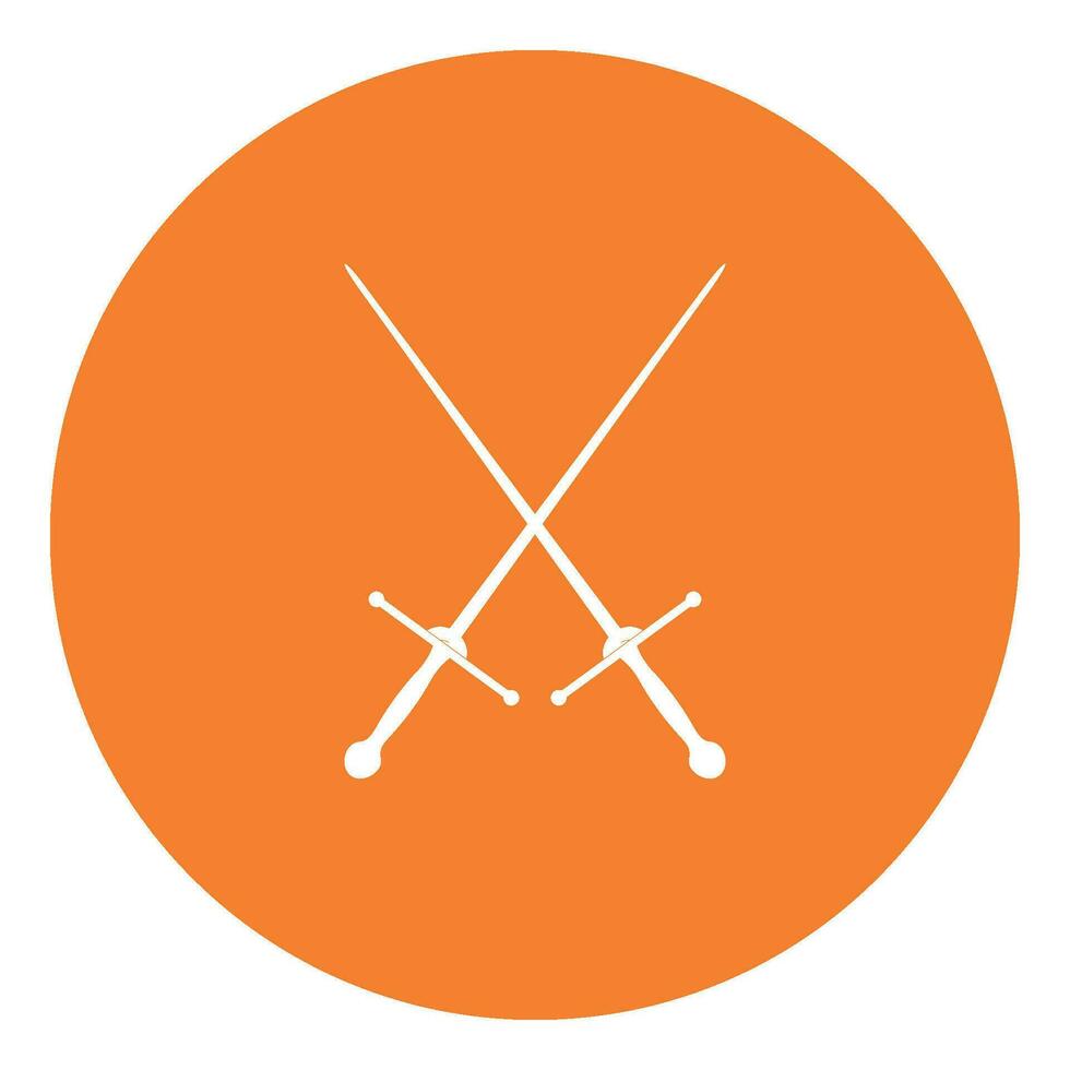 fencing sword icon vector