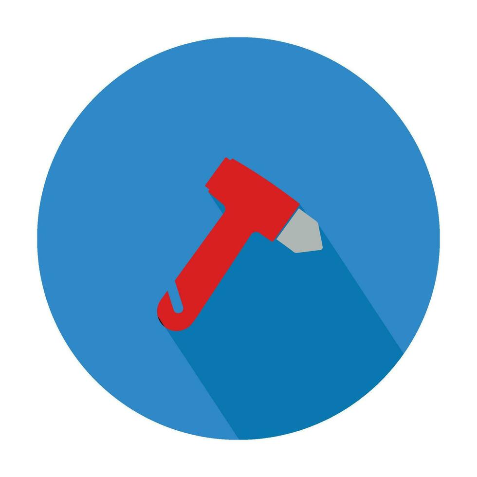 Emergency Hammer or Car Glass breaker icon vector