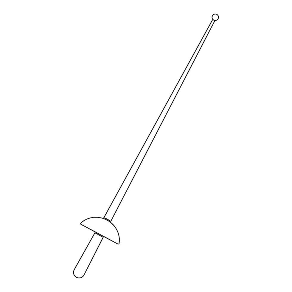 fencing sword icon vector