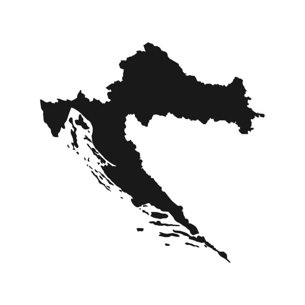 croatia map icon vector