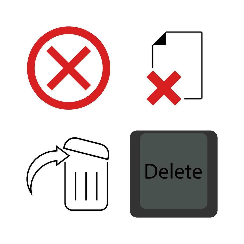 delete icon vector