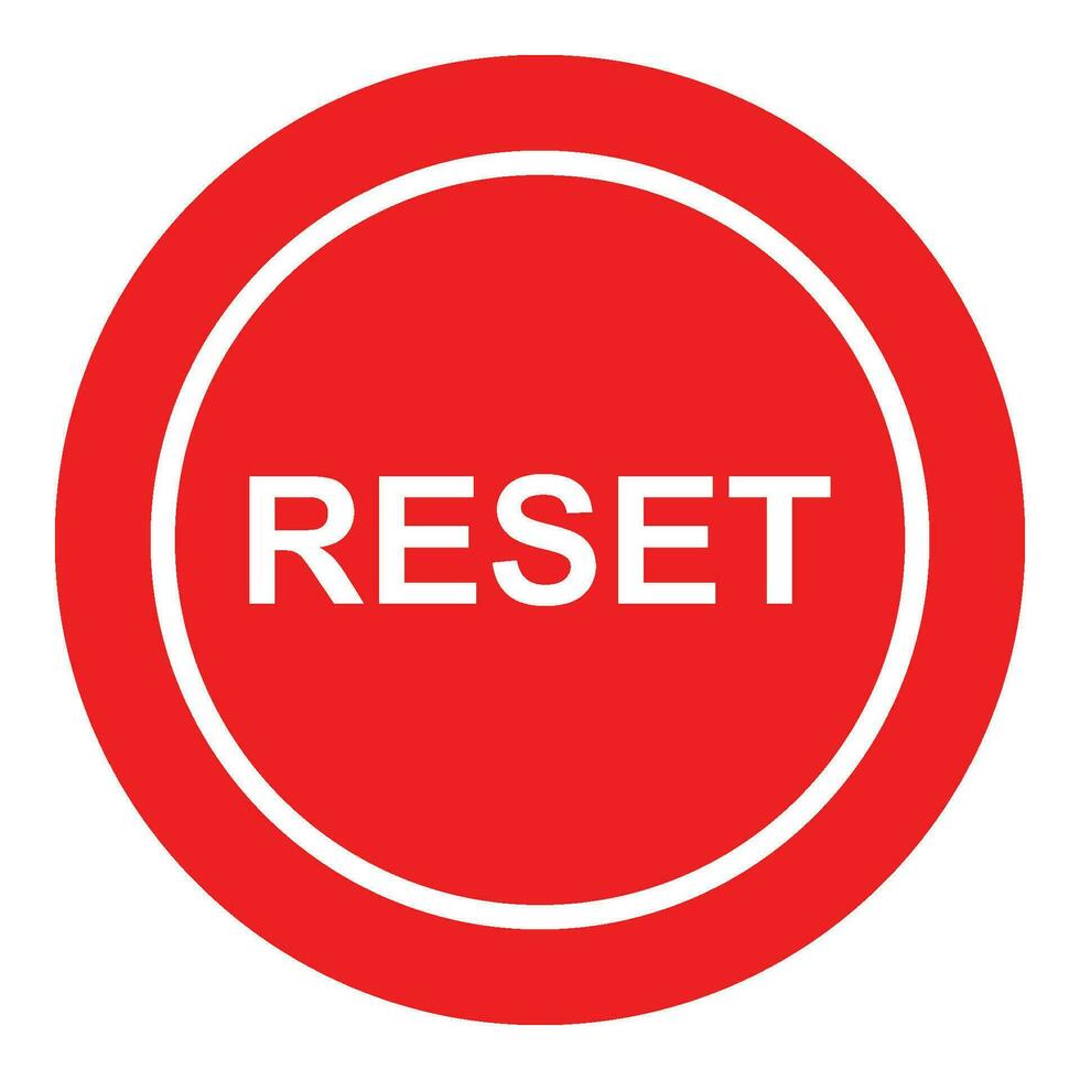 reset icon vector