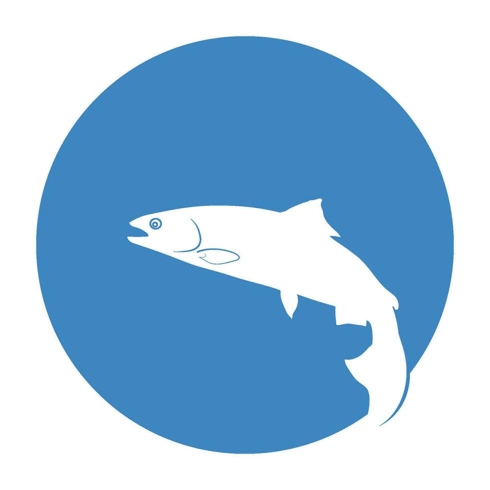 salmon fish icon vector