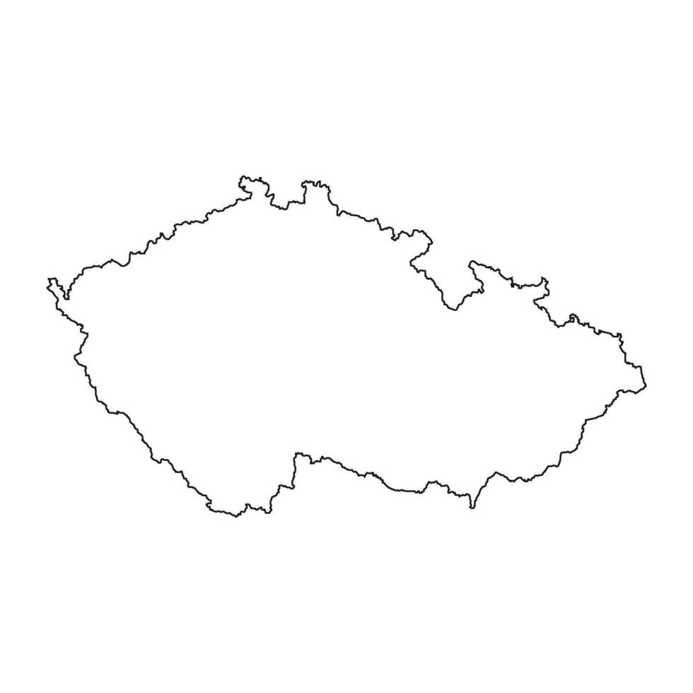 Czech map icon vector