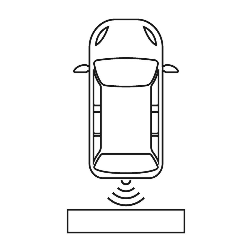 coche estacionamiento sensor señal icono vector