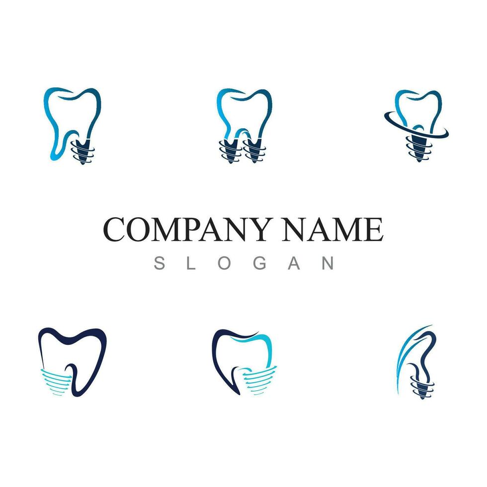 Dental implant logo design concept vector, Dental Care logo template vector