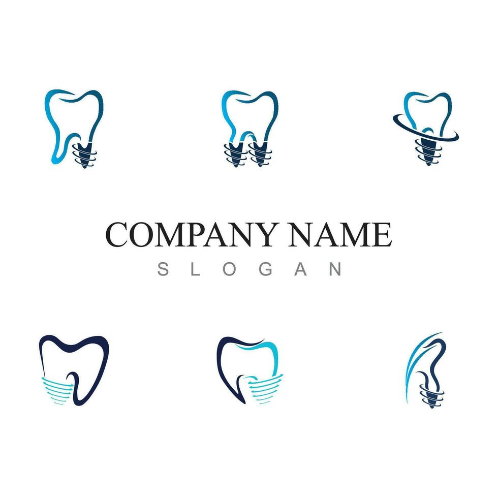 dental implante logo diseño concepto vector, dental cuidado logo modelo vector