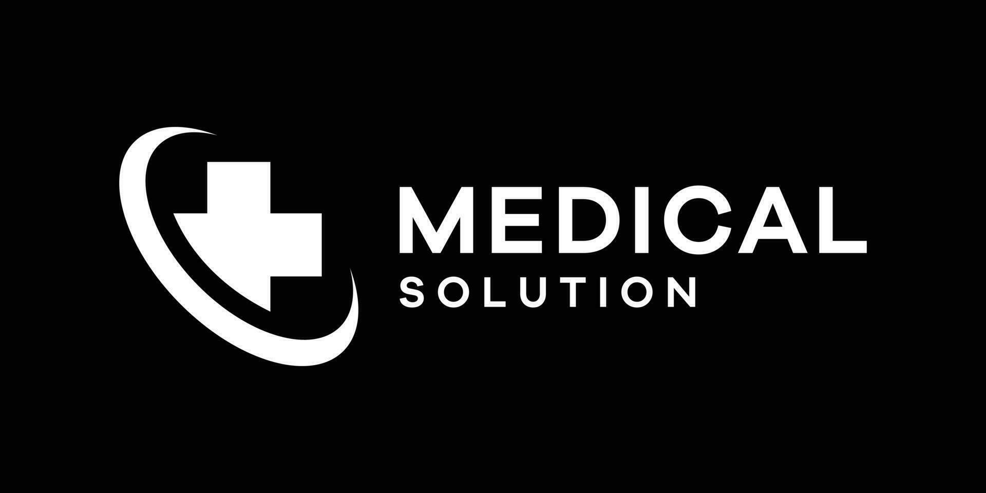 médico logo diseño solución vector ilustración