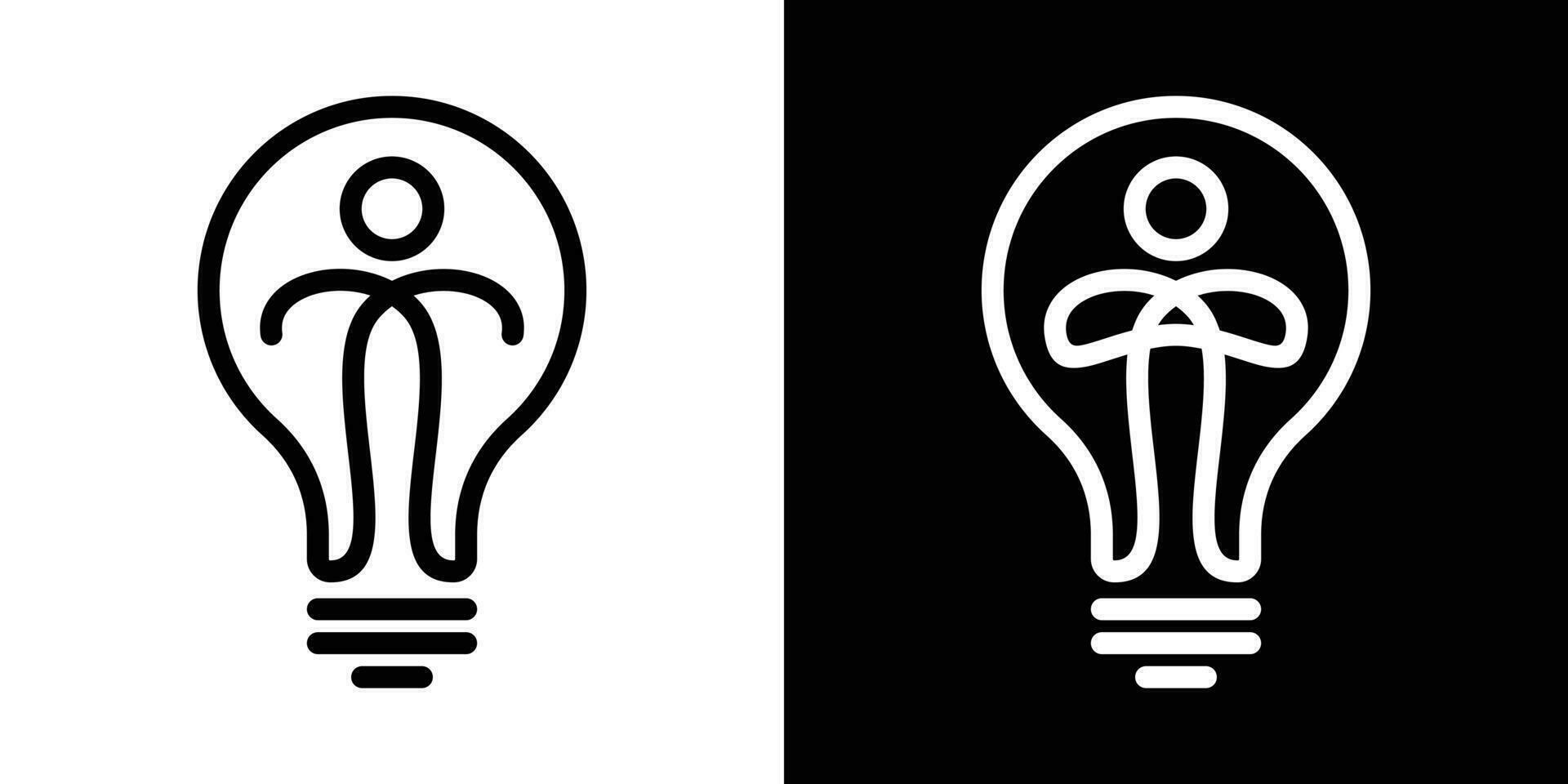light bulb and people design line  icon vector illustration