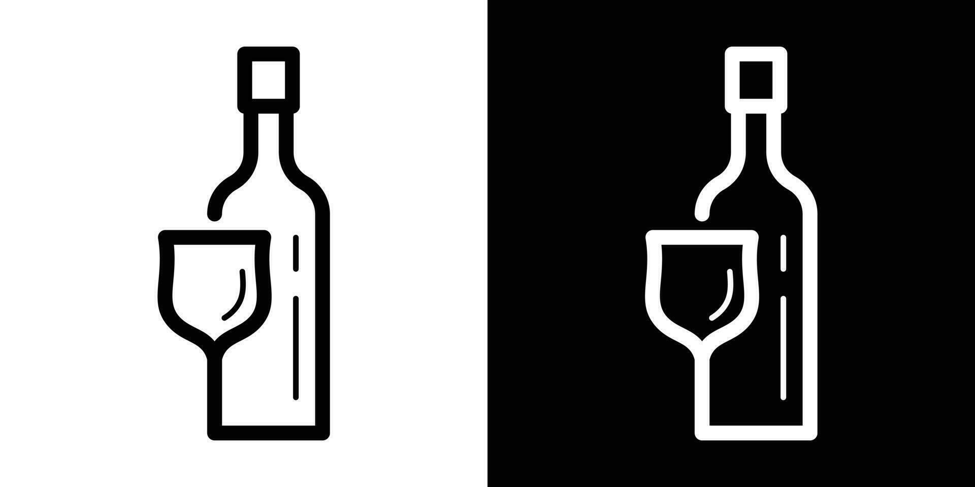 wine logo line design icon vector illustration