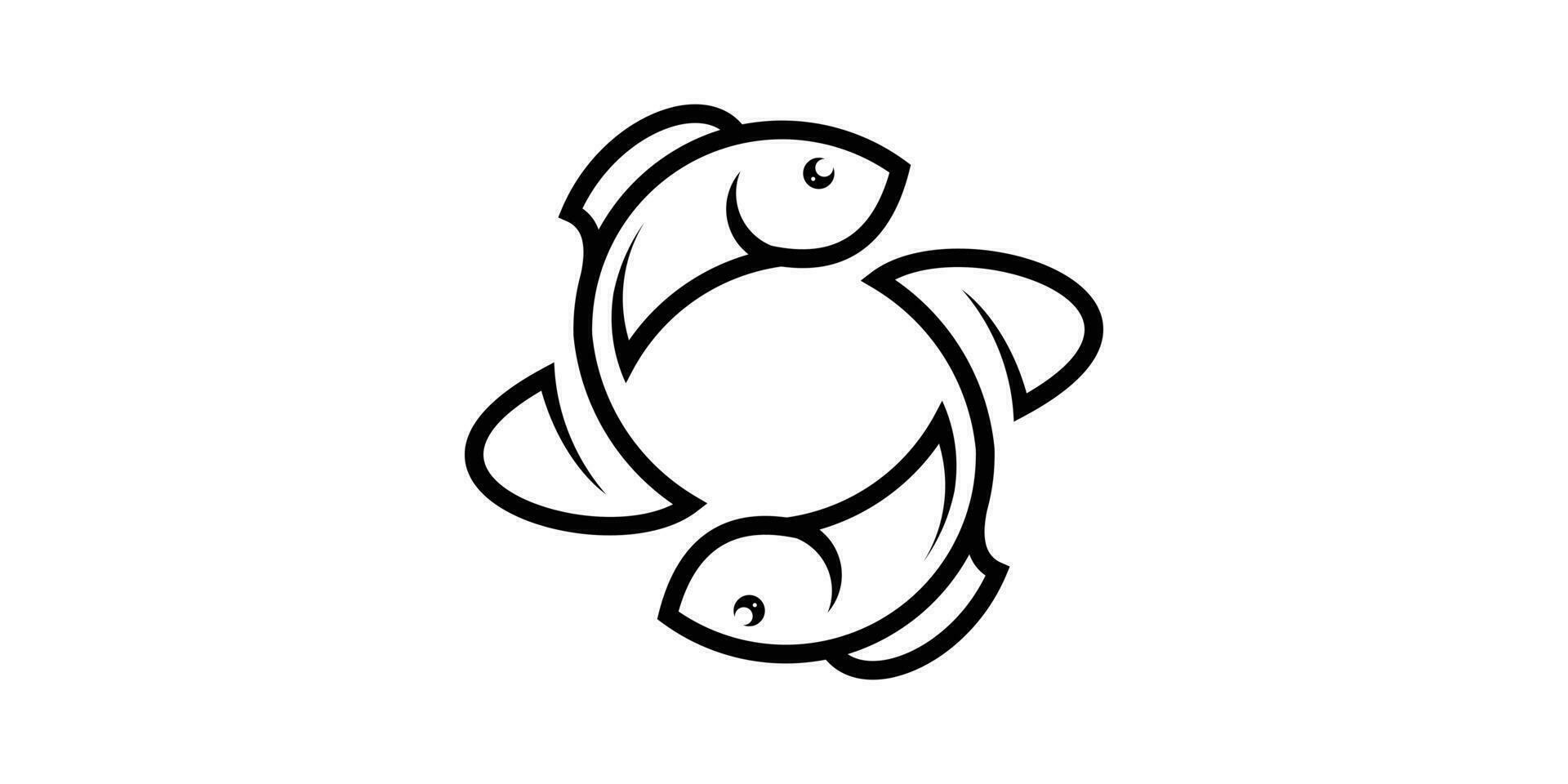 creative salmon logo design icon illustration vector