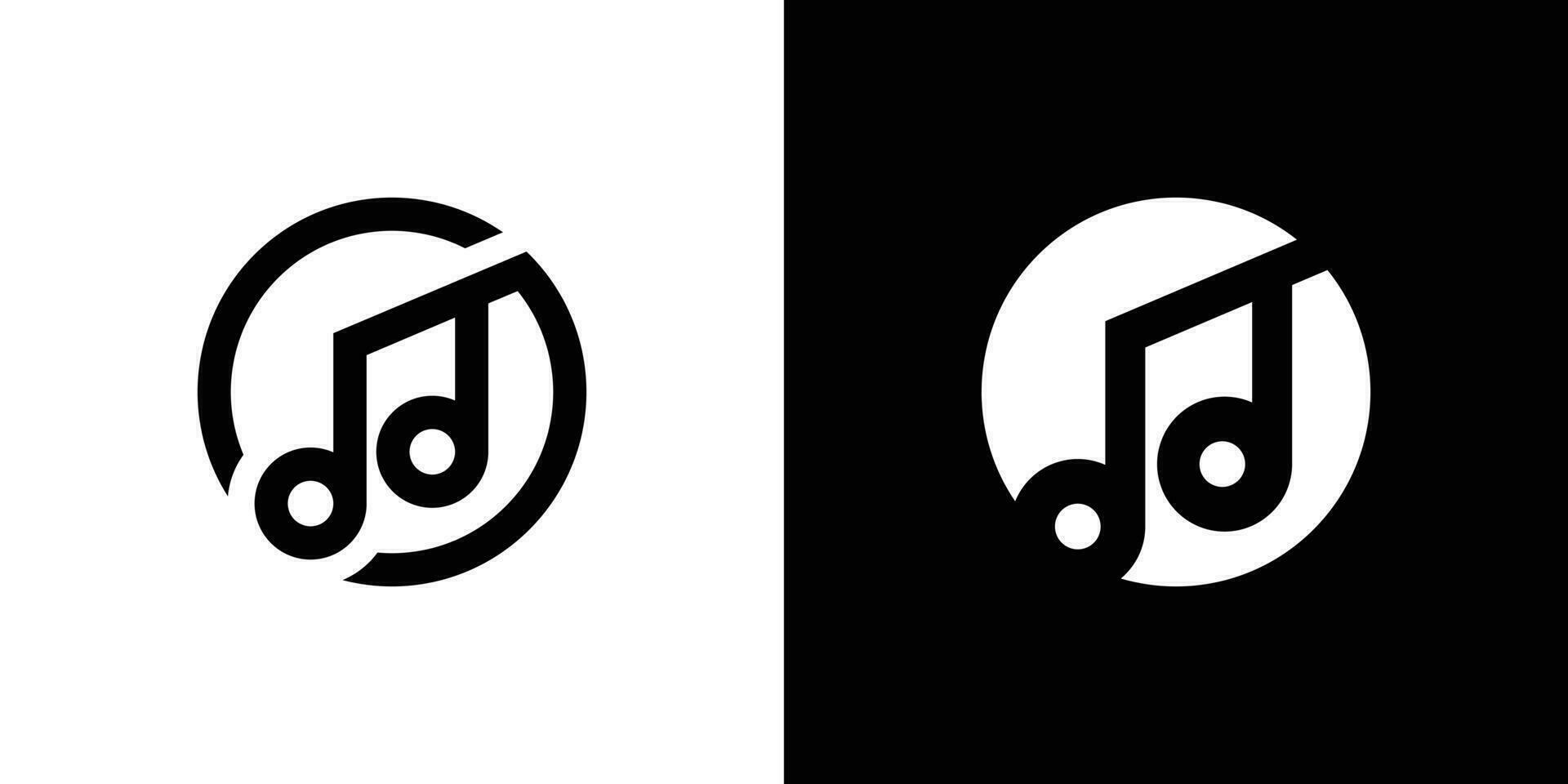 note music logo design icon vector illustration