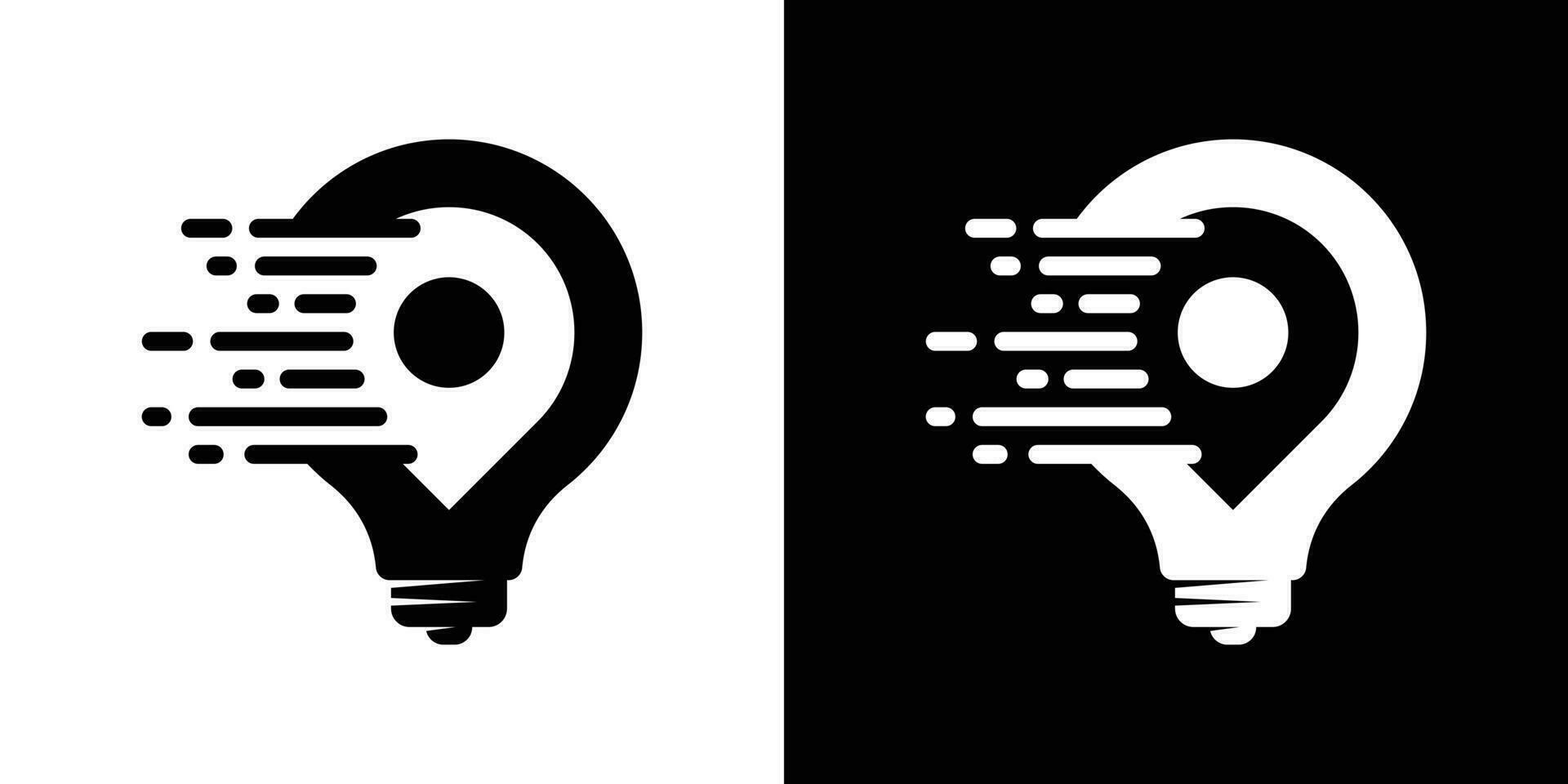 lámpara y alfiler ubicación logo diseño icono vector ilustración