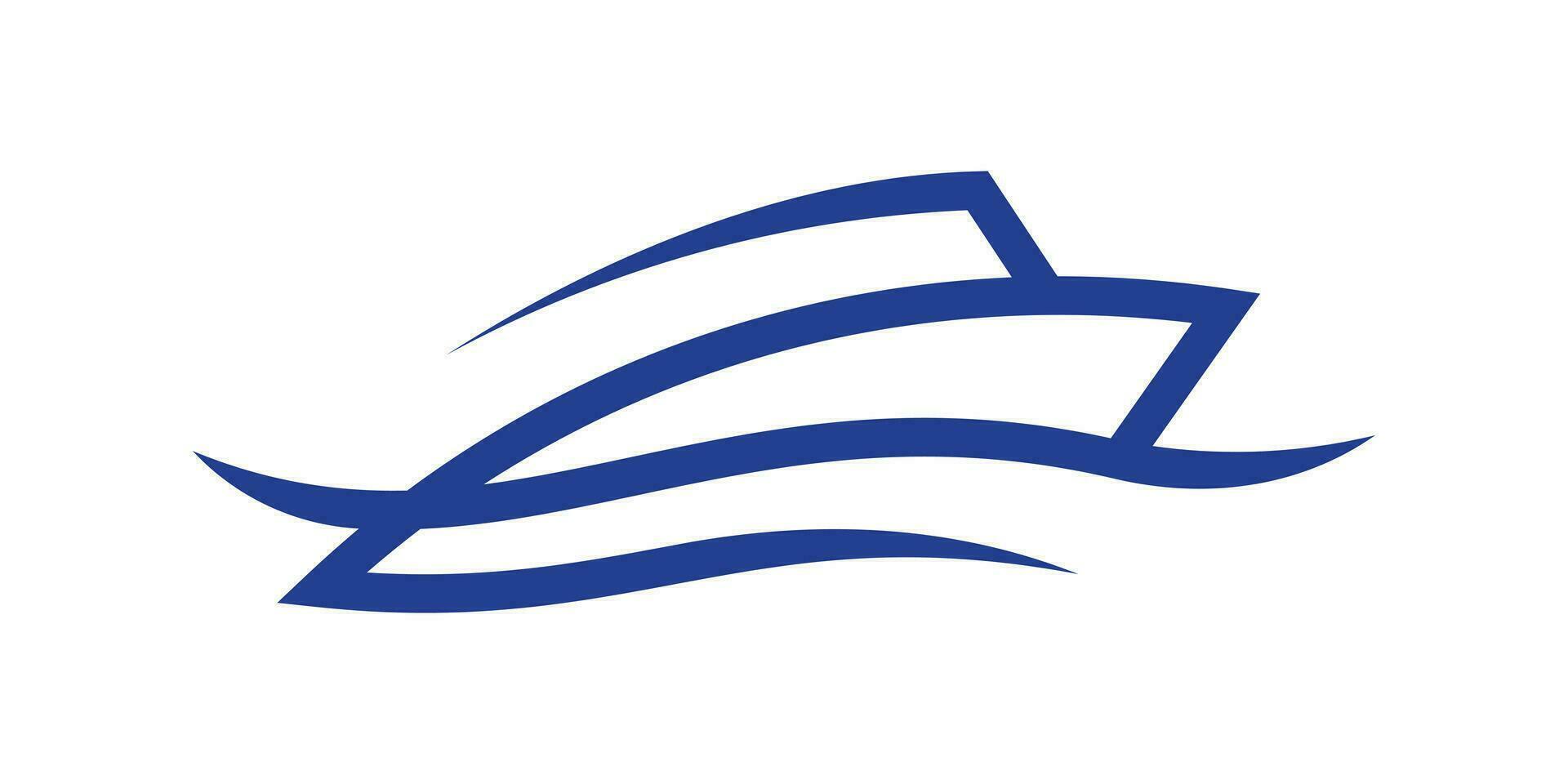 barco resumen logo diseño icono vector ilustración