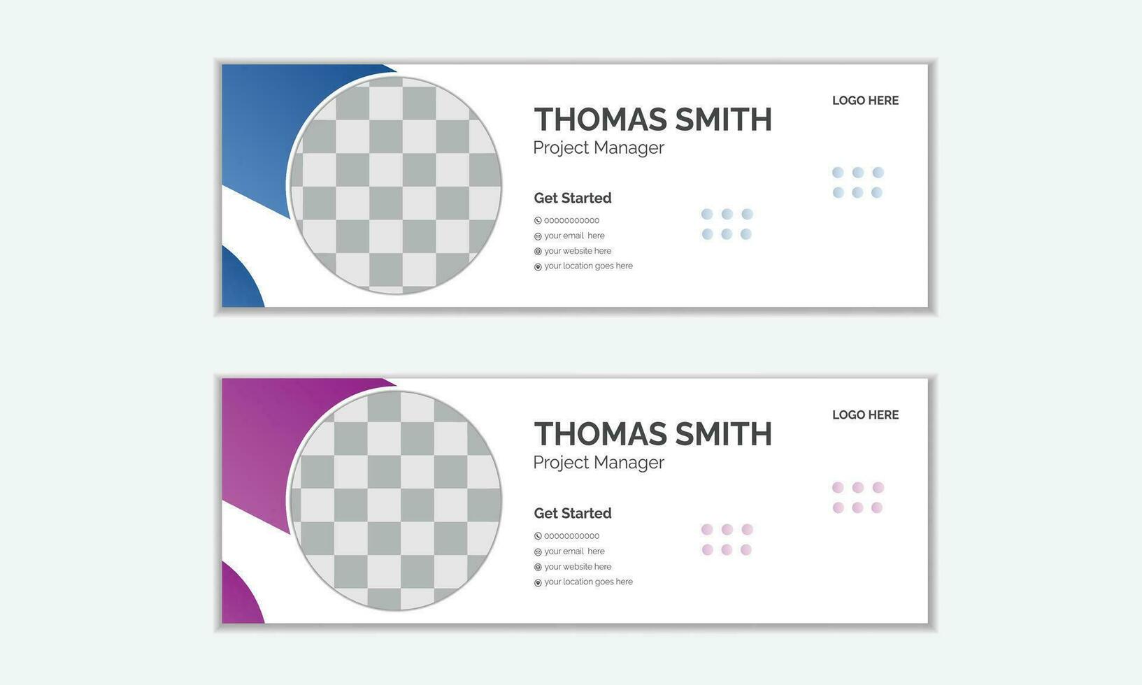 Corporate email signature for all business with white background, unique vector design template