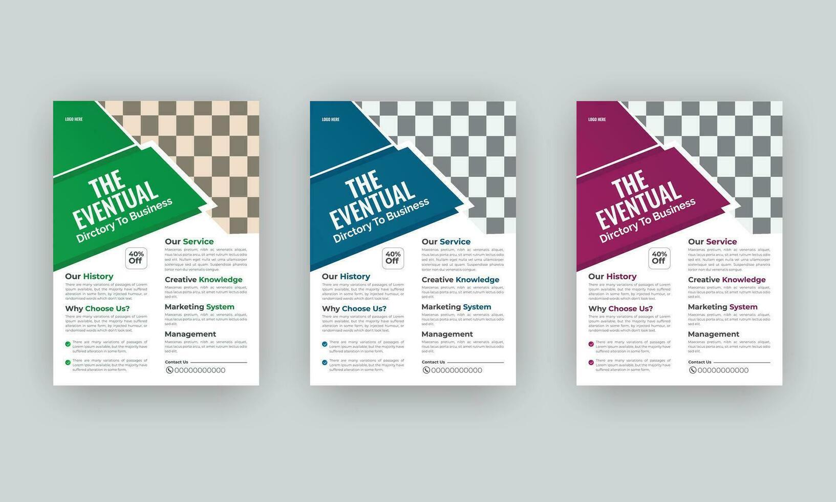 Business flyer template design vector