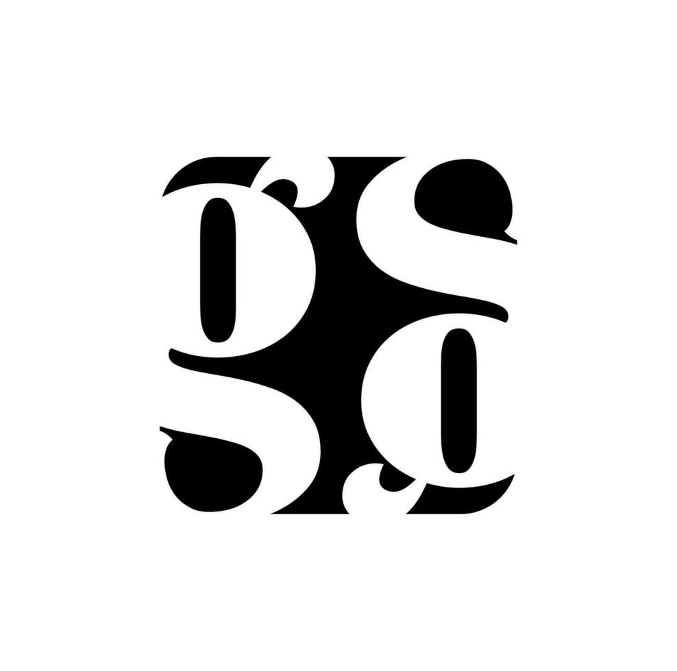 G brand name Palindrome monogram. vector