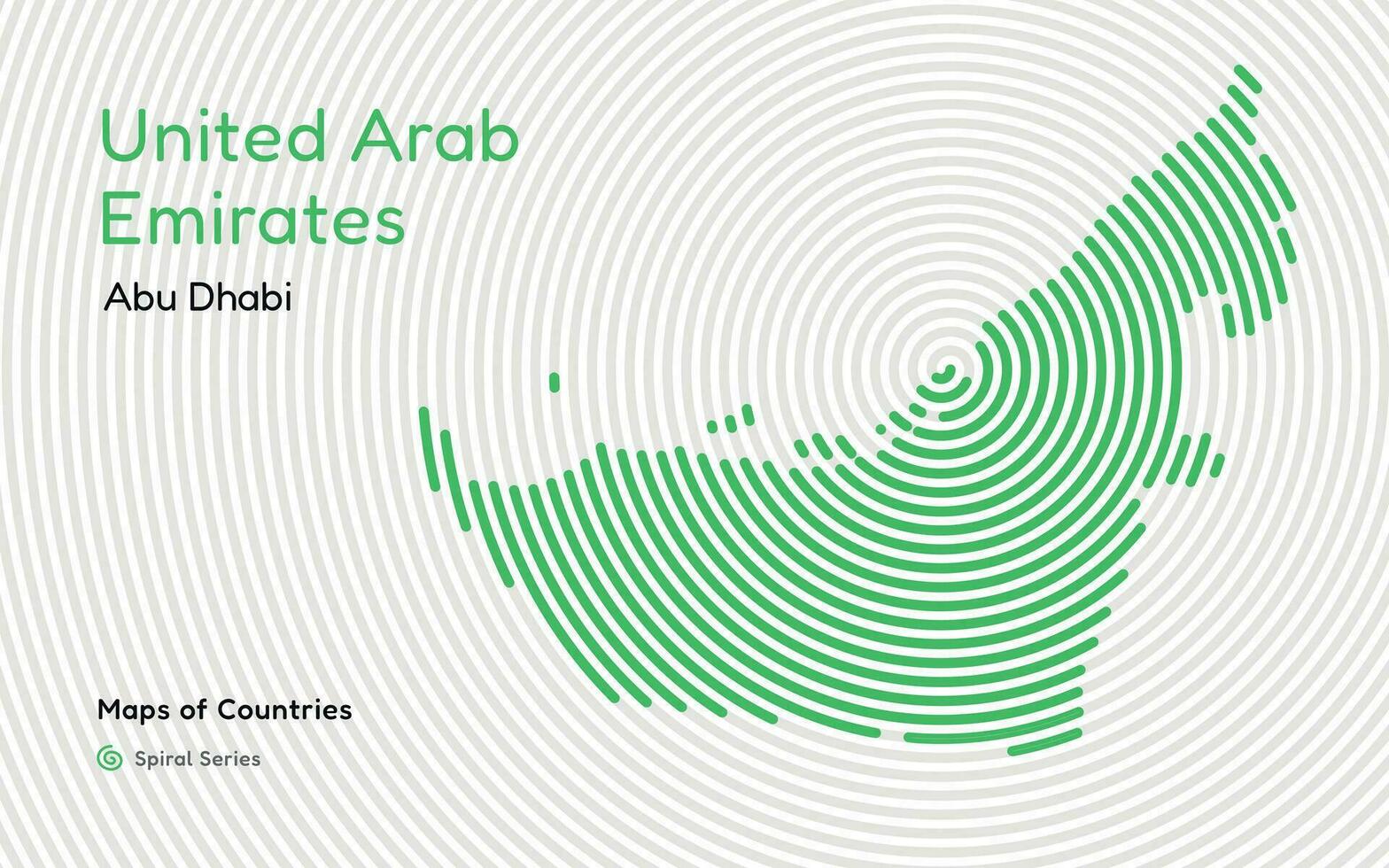 united arab emirates spiral pattern map vector