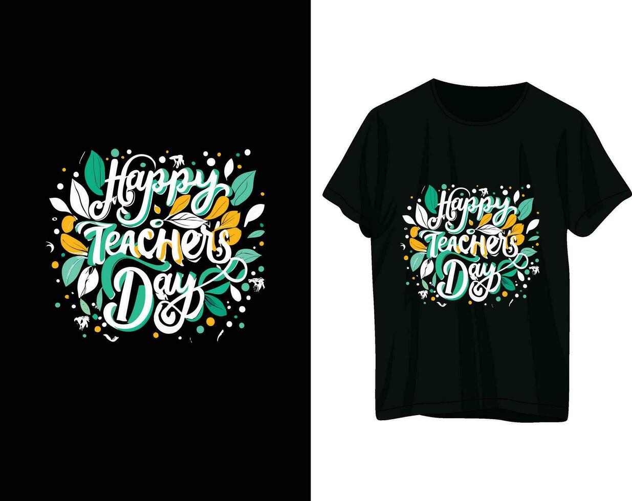 Happy teacher's day tshirt design vector