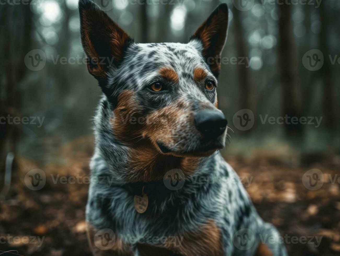 Australian Cattle dog created with Generative AI technology photo