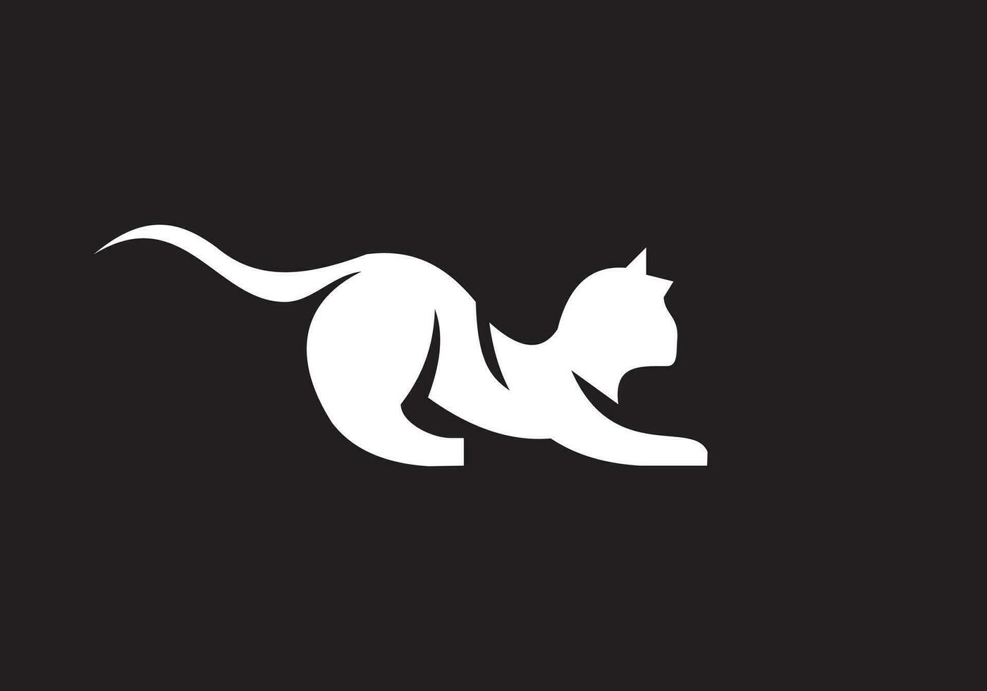 esta es un gato logo diseño para tu negocio vector