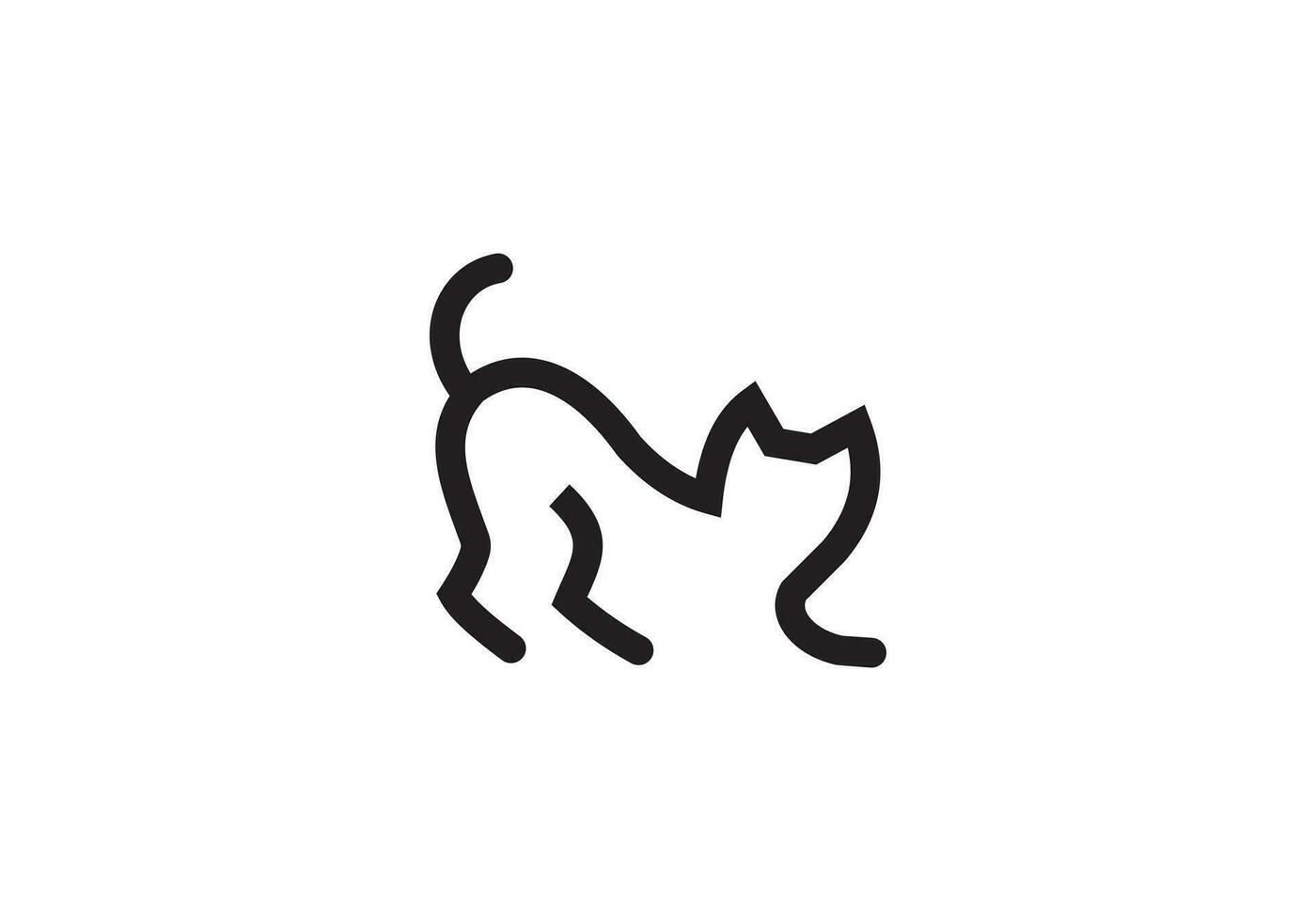 esta es un gato logo diseño para tu negocio vector