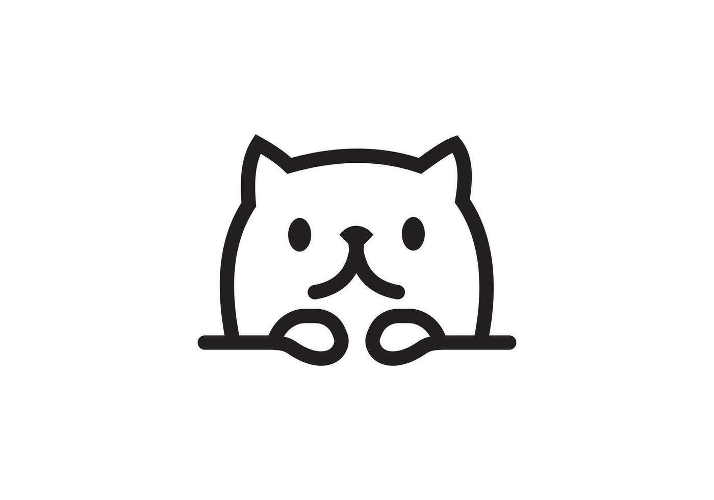 esta es un gato logo diseño para tu negocio vector