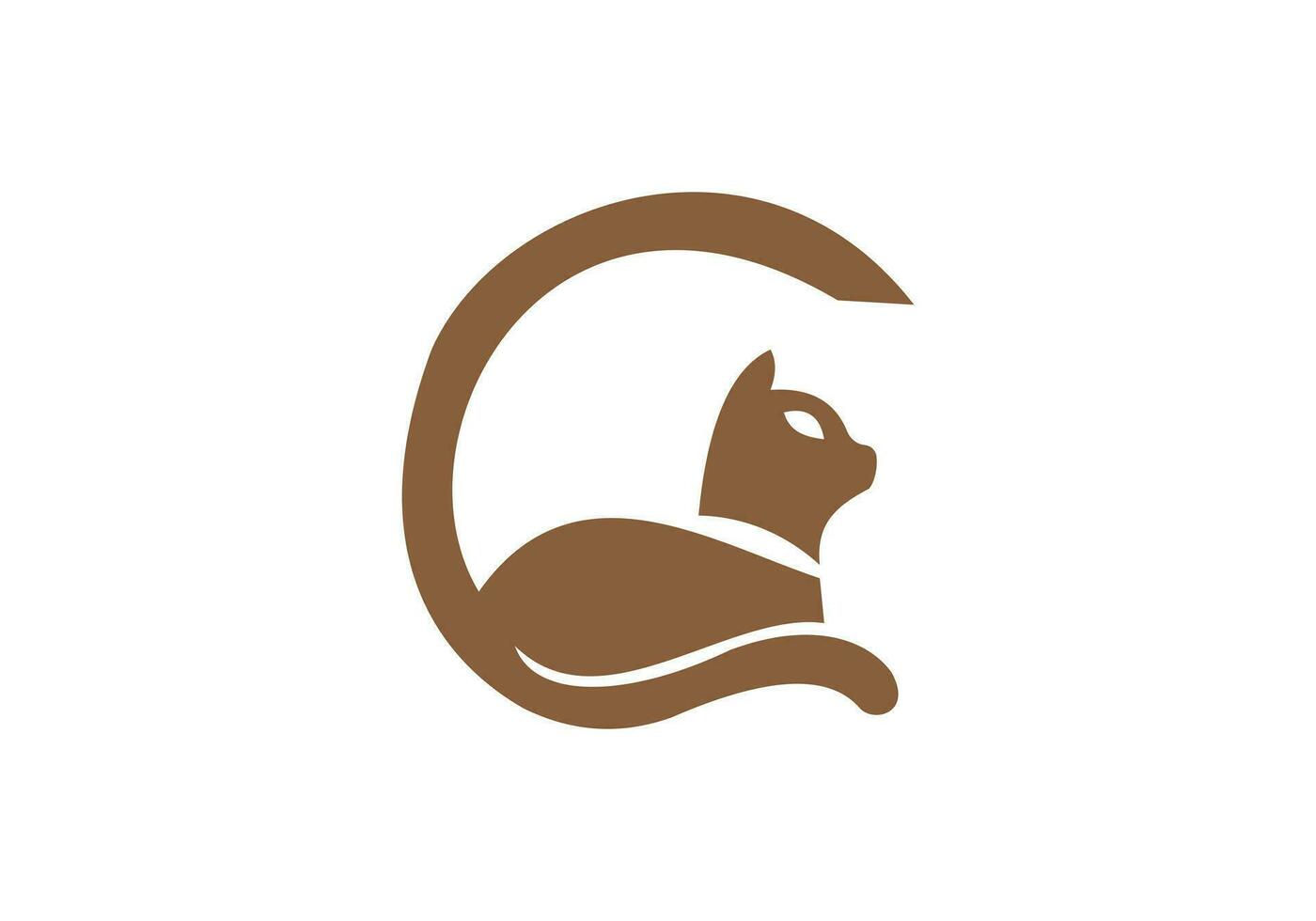 esta es un gato logo diseño para tu negocio vector