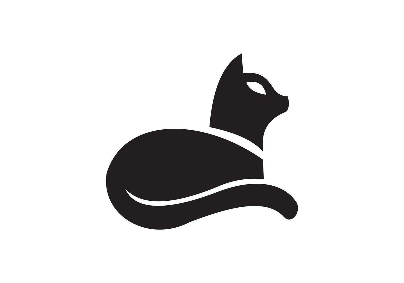 esta es un gato logo diseño para tu negocio vector