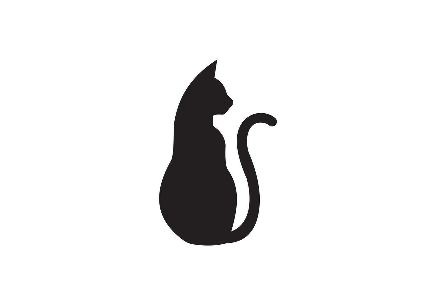 esta es un gato logo diseño para tu negocio vector