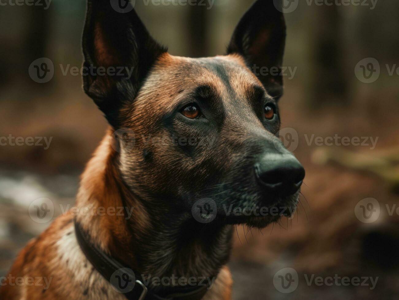 Belgian Malinois dog created with Generative AI technology photo