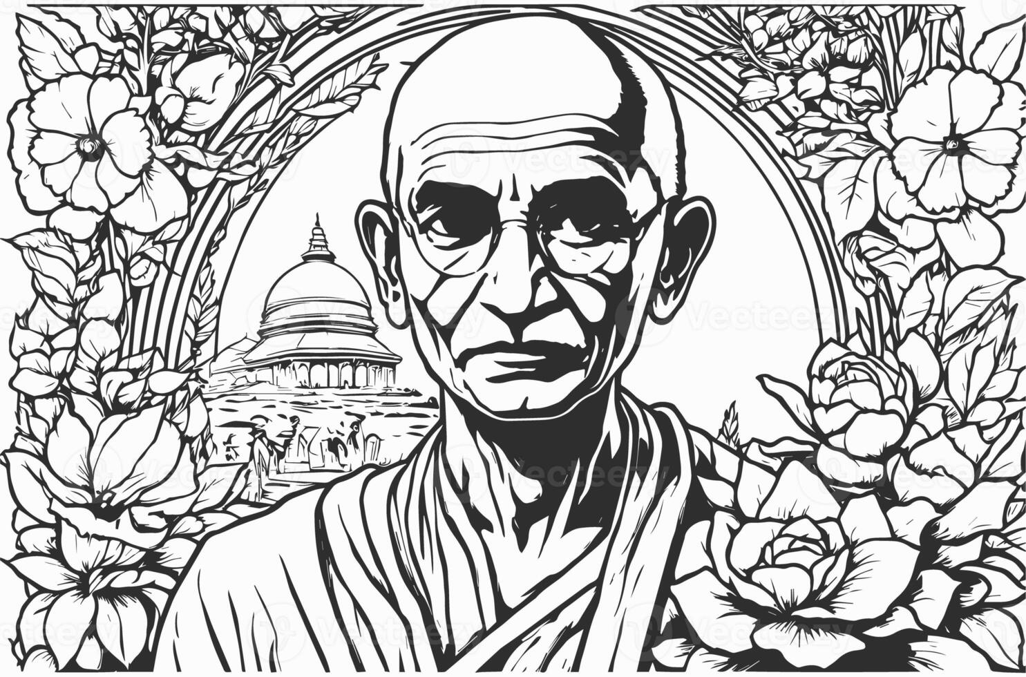 International Day of Non-Violence Gandhi Jayanti. The International Day of Non-Violence is marked on 2 October, the birthday of Mahatma Gandhi, leader of the Indian independence movement. photo