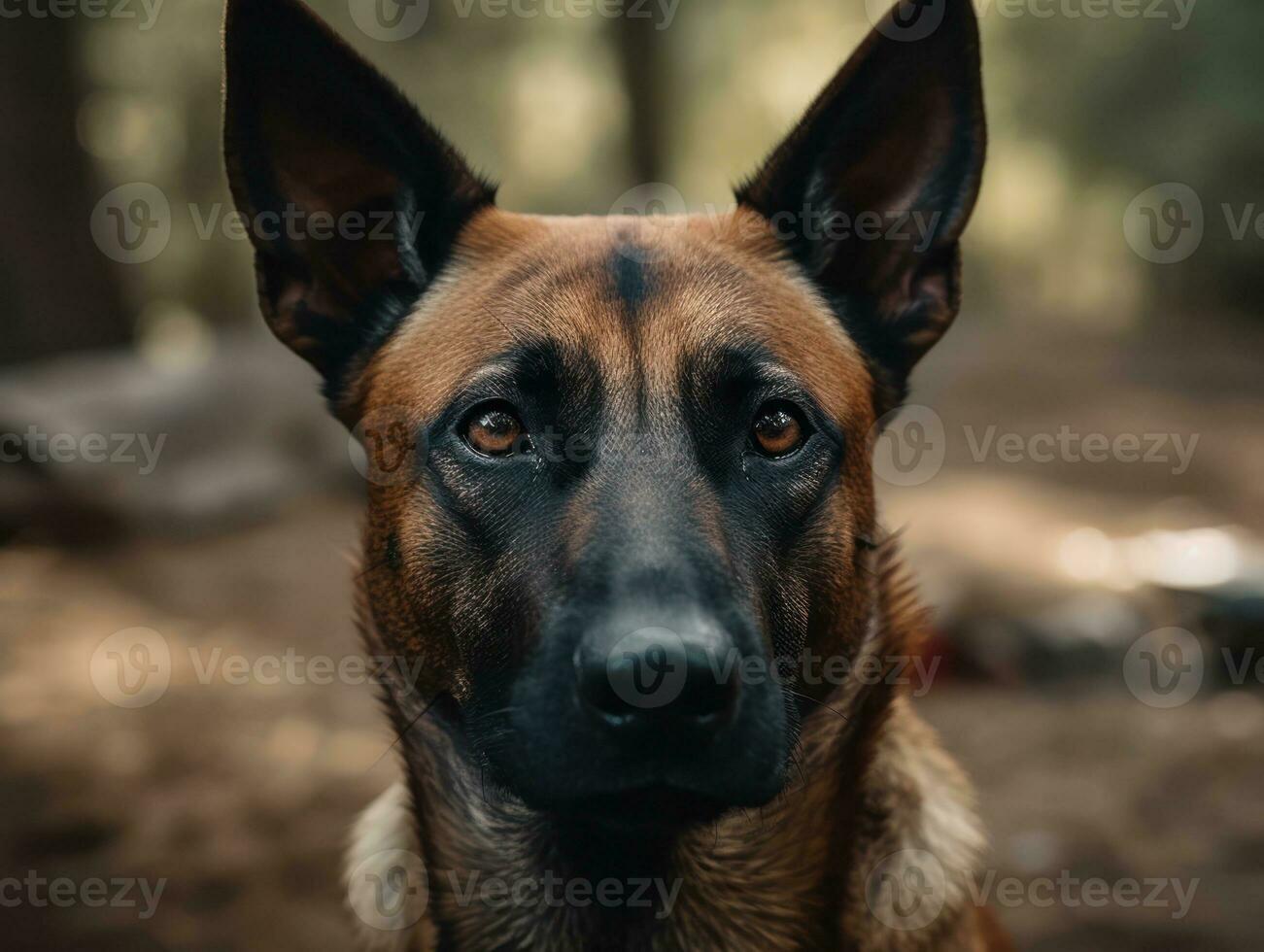 Belgian Malinois dog created with Generative AI technology photo
