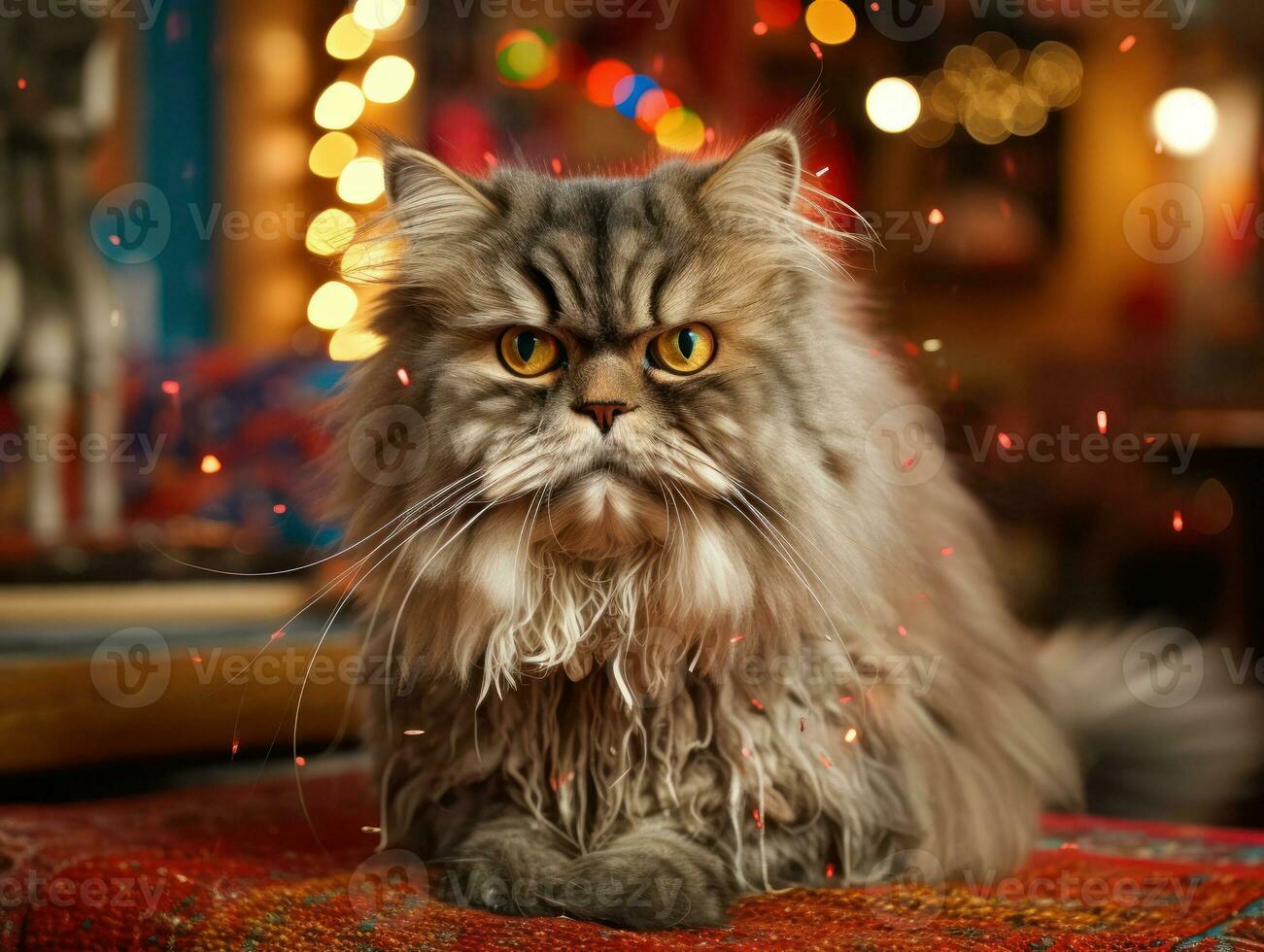 Persian cat portrait close up created with Generative AI technology photo