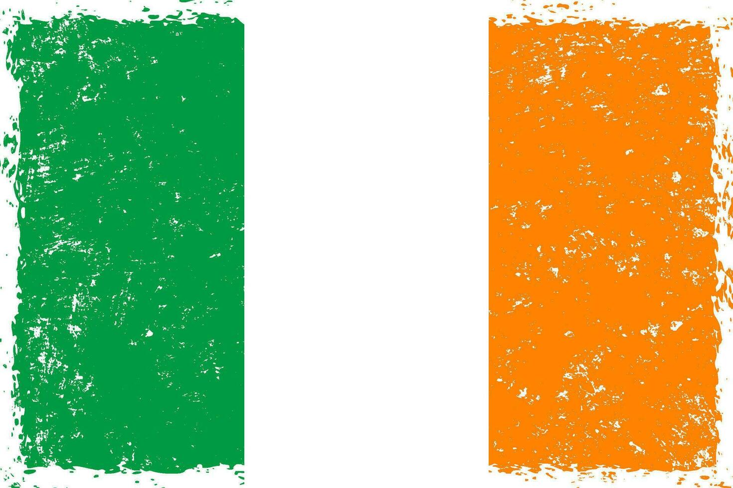 Irlanda bandera grunge afligido estilo vector