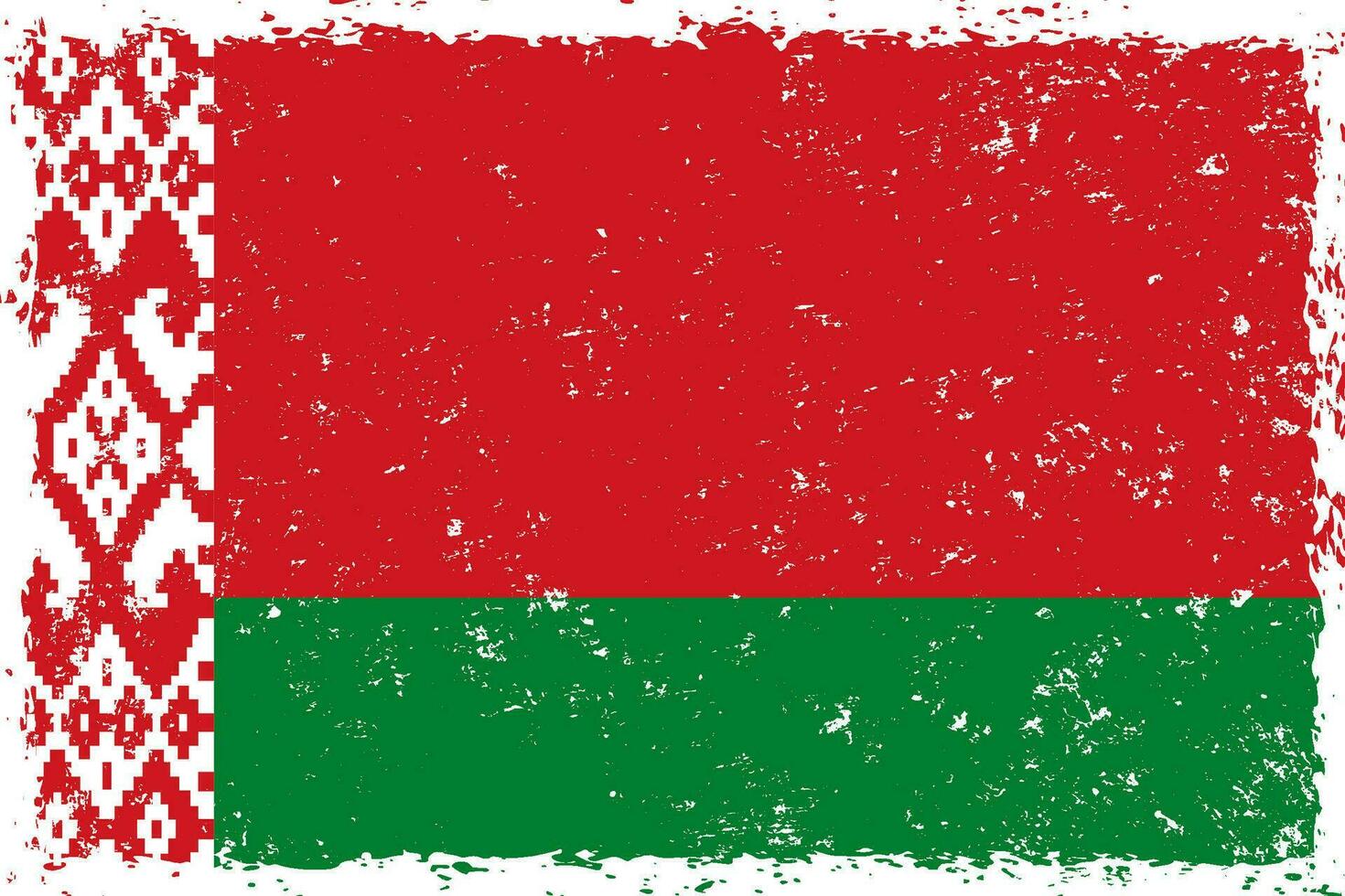 Belarus flag grunge distressed style vector