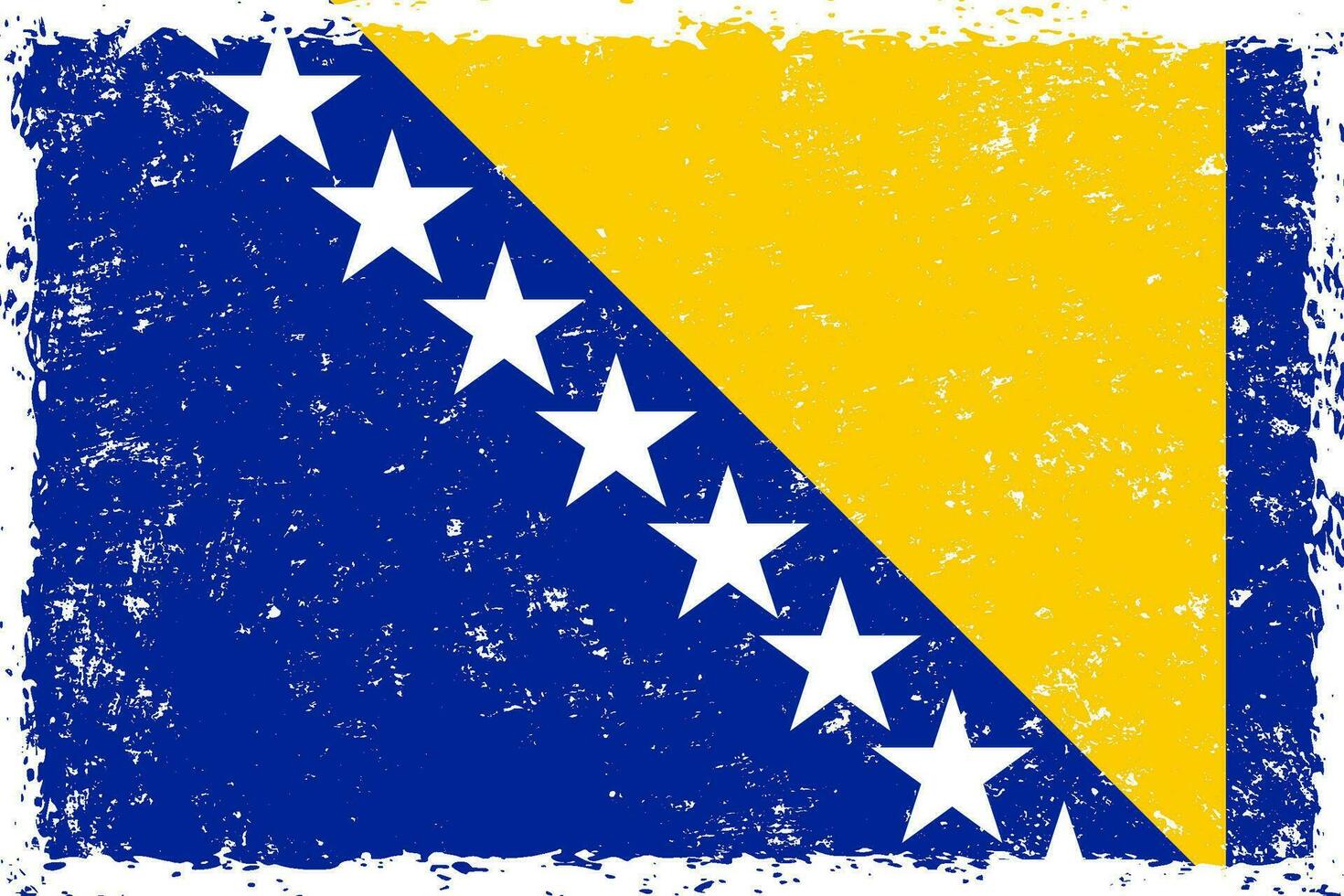 bosnia y herzegovina bandera grunge afligido estilo vector