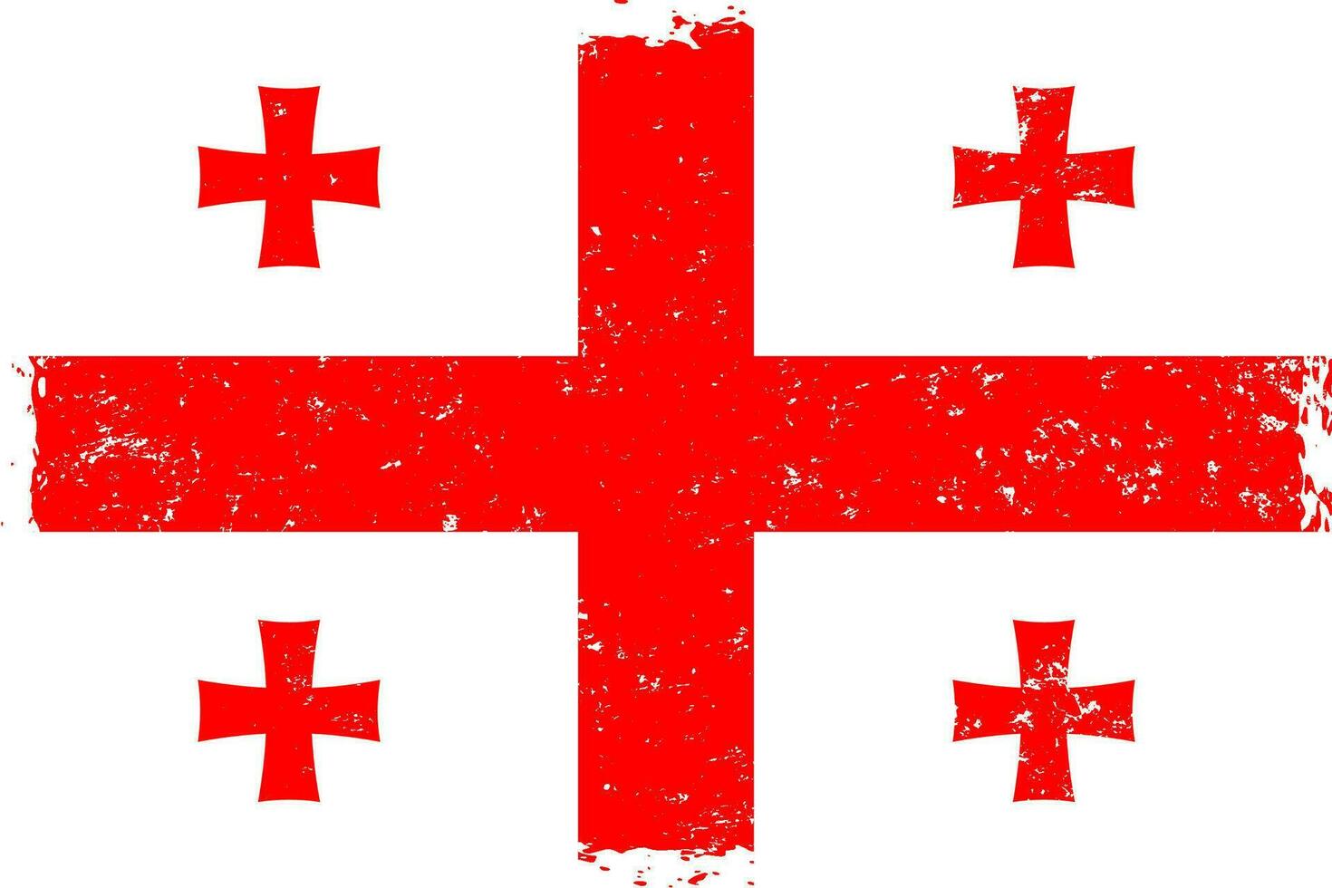 Georgia flag grunge distressed style vector