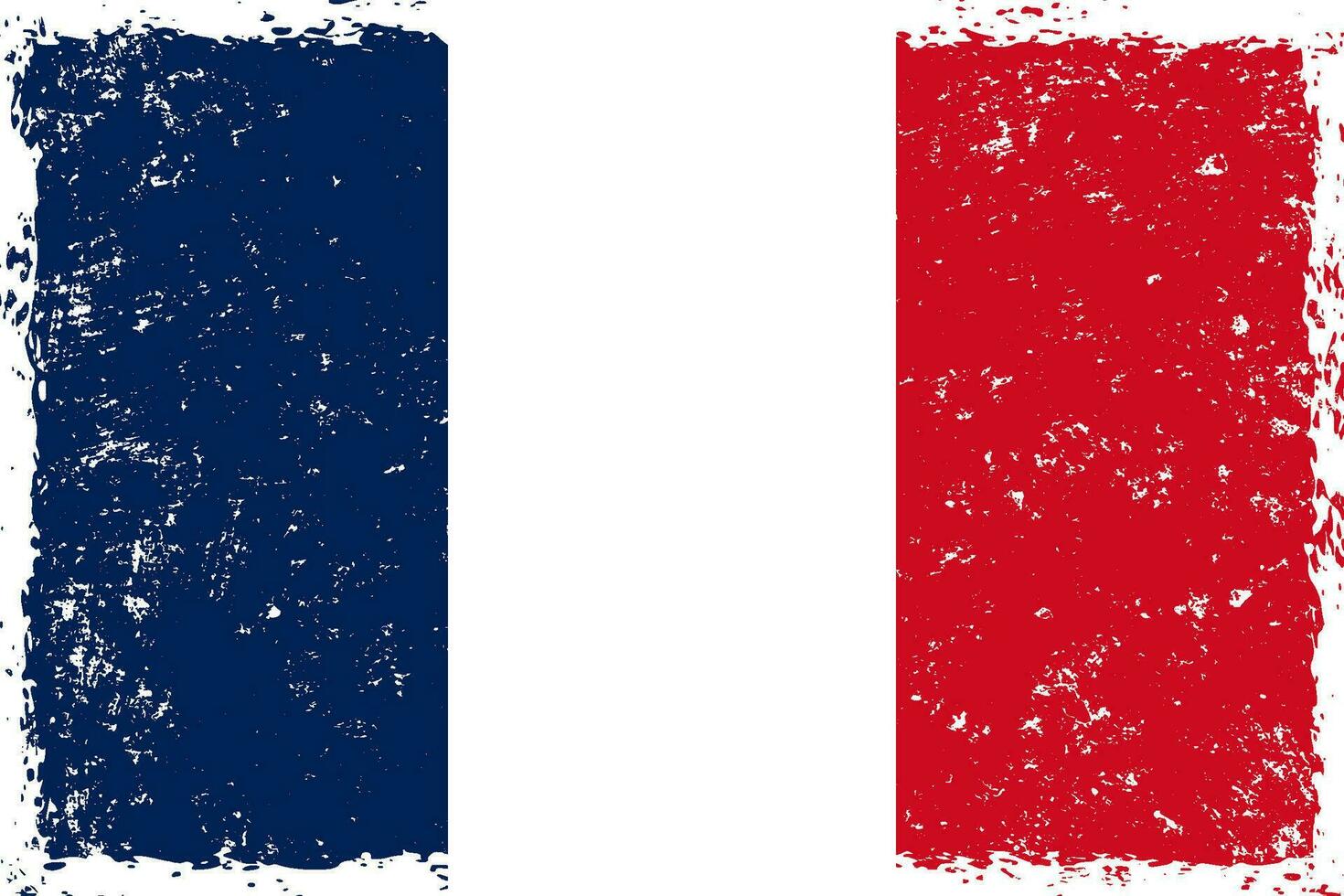 Francia bandera grunge afligido estilo vector