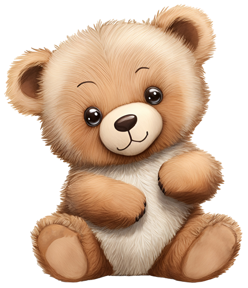 mignonne nounours ours. ai génératif png