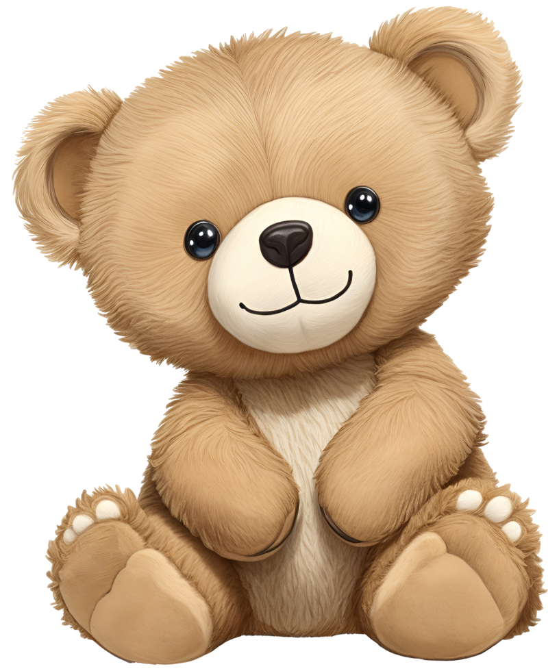 linda osito de peluche oso. ai generativo png