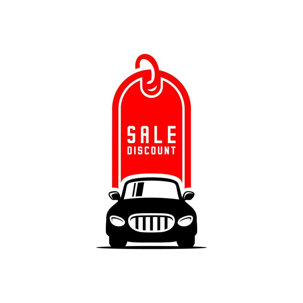 vector car logo with white background, selling and renting cars vector