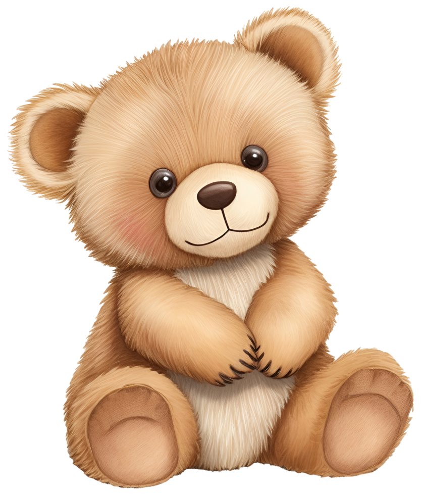 linda osito de peluche oso. ai generativo png