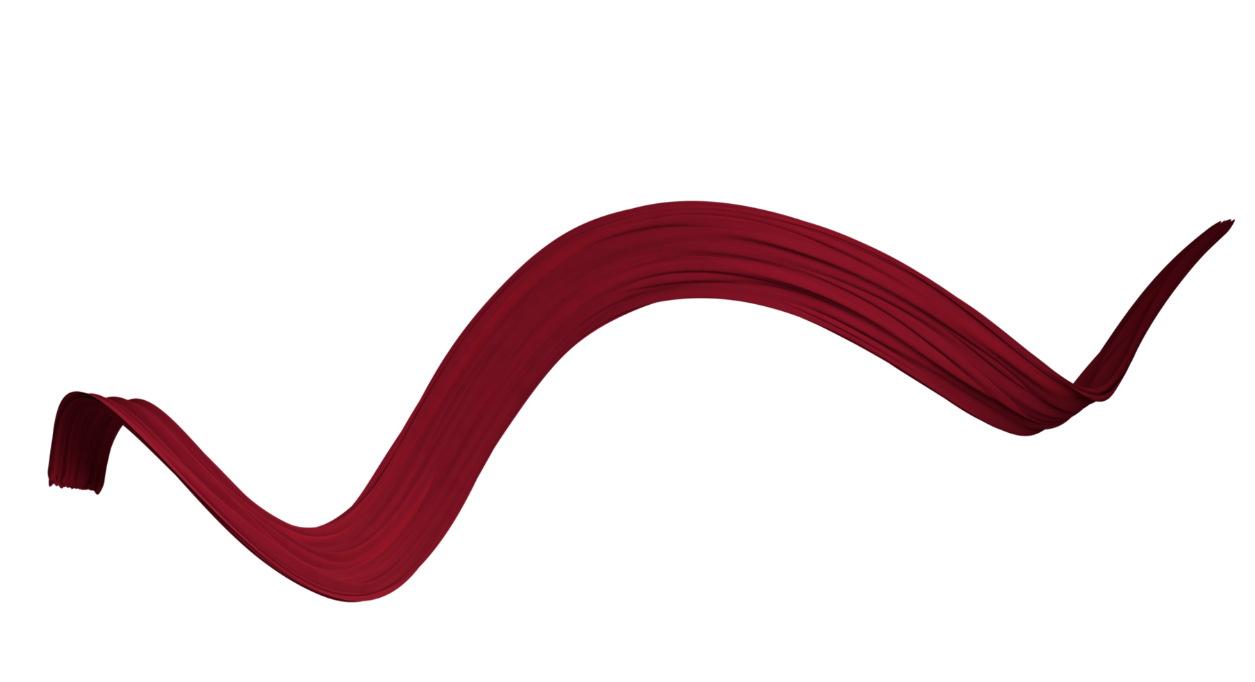 Red Wavy fabric 3D rendering png